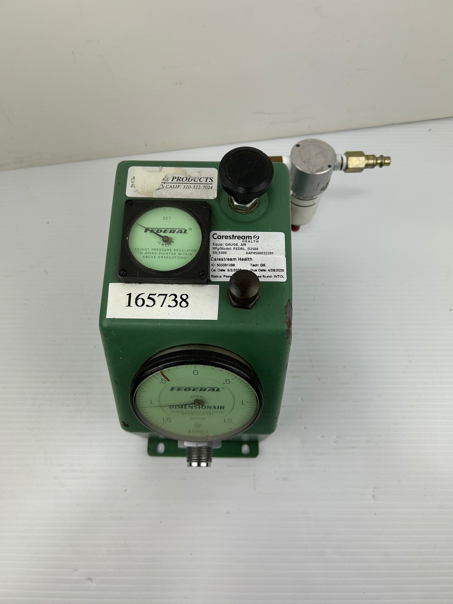 Federal Products Corp D-2500 Dimensionair Air Gauge