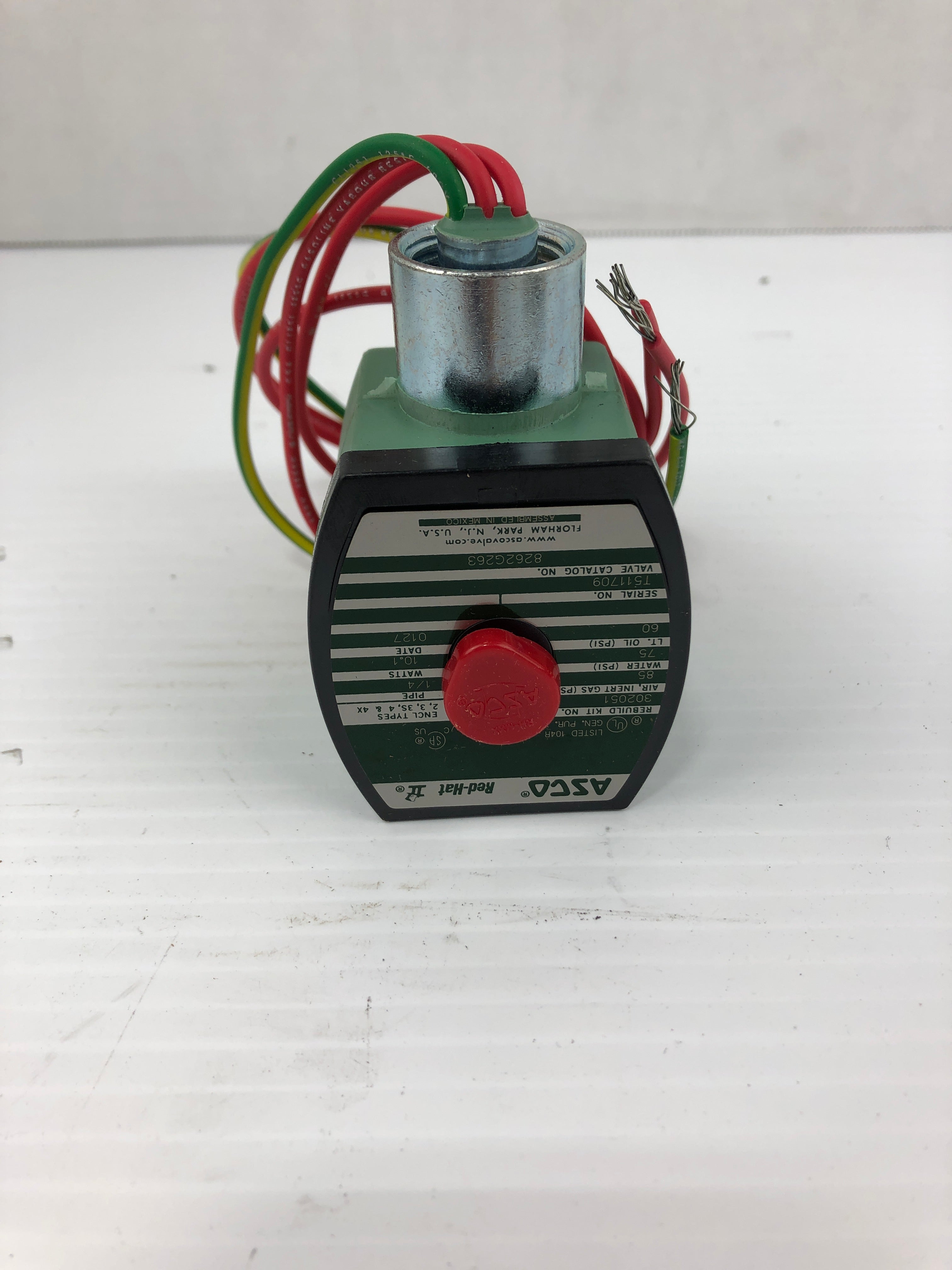 ASCO 8262G263 Solenoid Shutoff Red-Hat Valve 3UL69