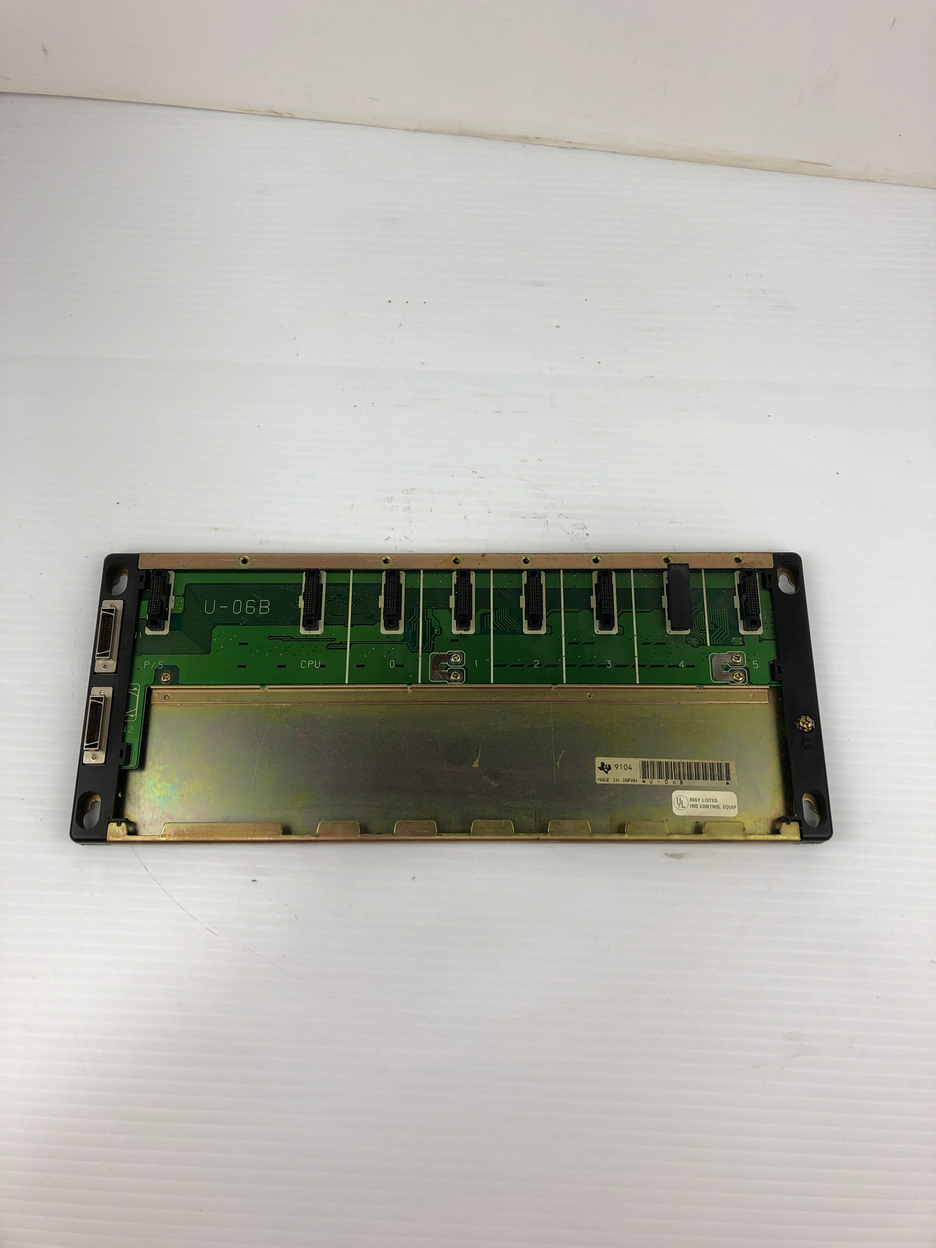 Texas Instrument 9104 7-Slot PLC Circuit Board Rack U-06B