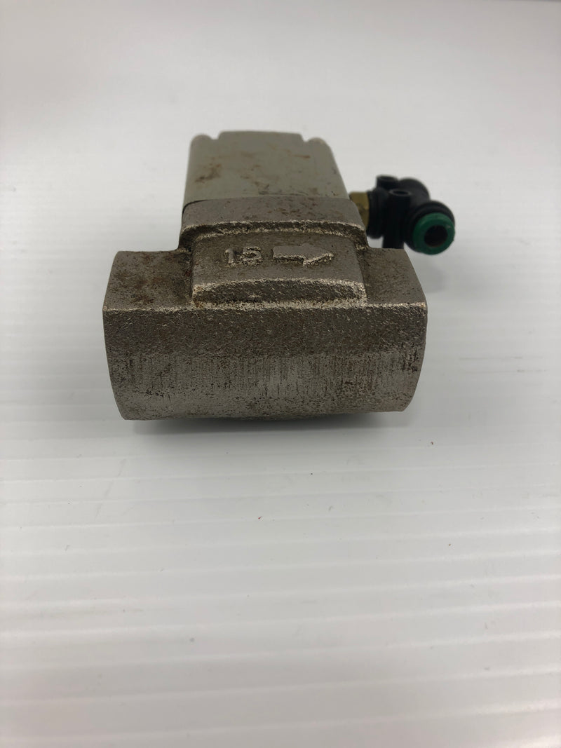 SMC VNC211A Process Valve with 15 mm Port and Tee Fitting