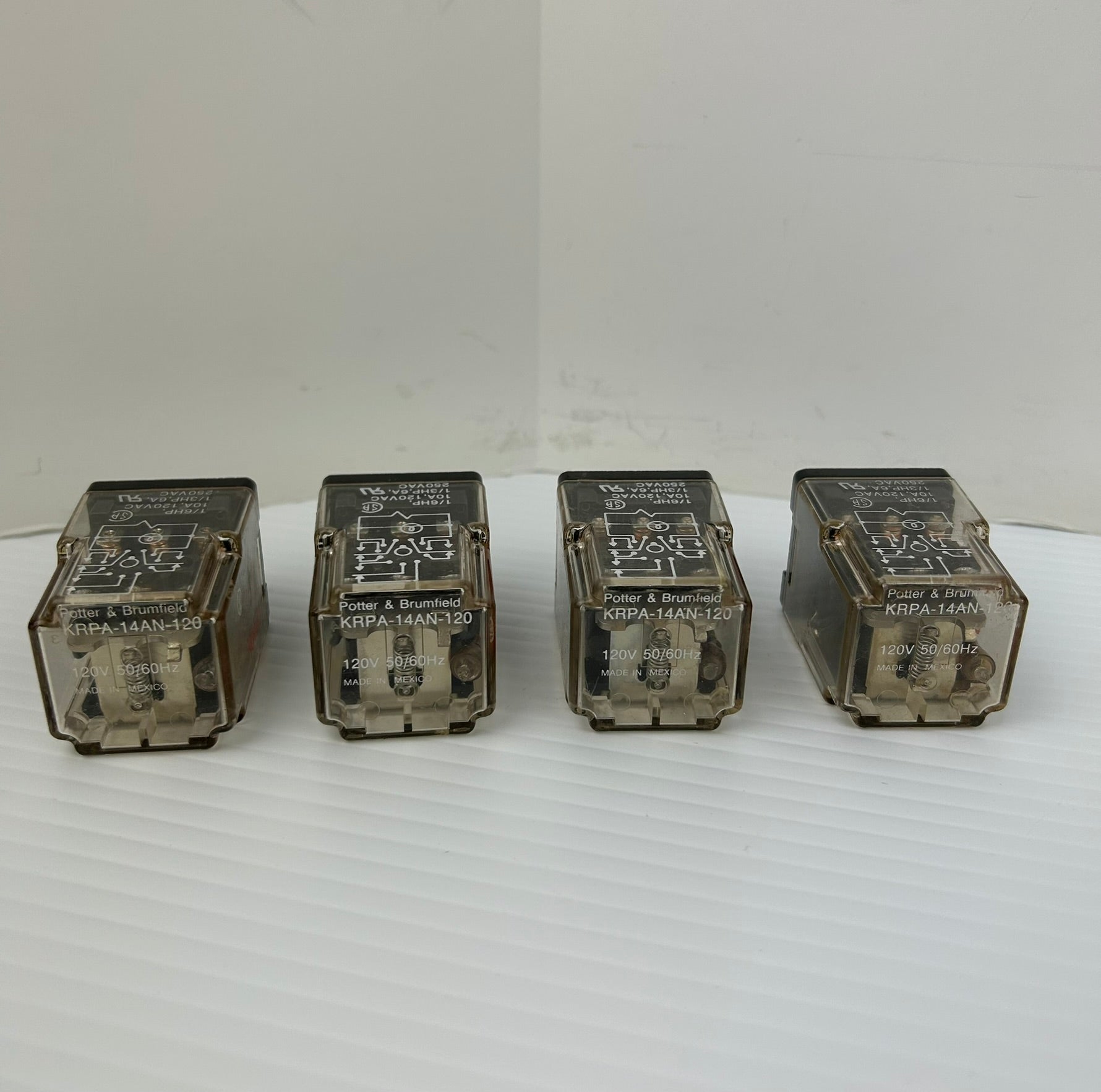 Potter & Brumfield KRPA-14AN-120 Relay 120V 10A - Lot of 4
