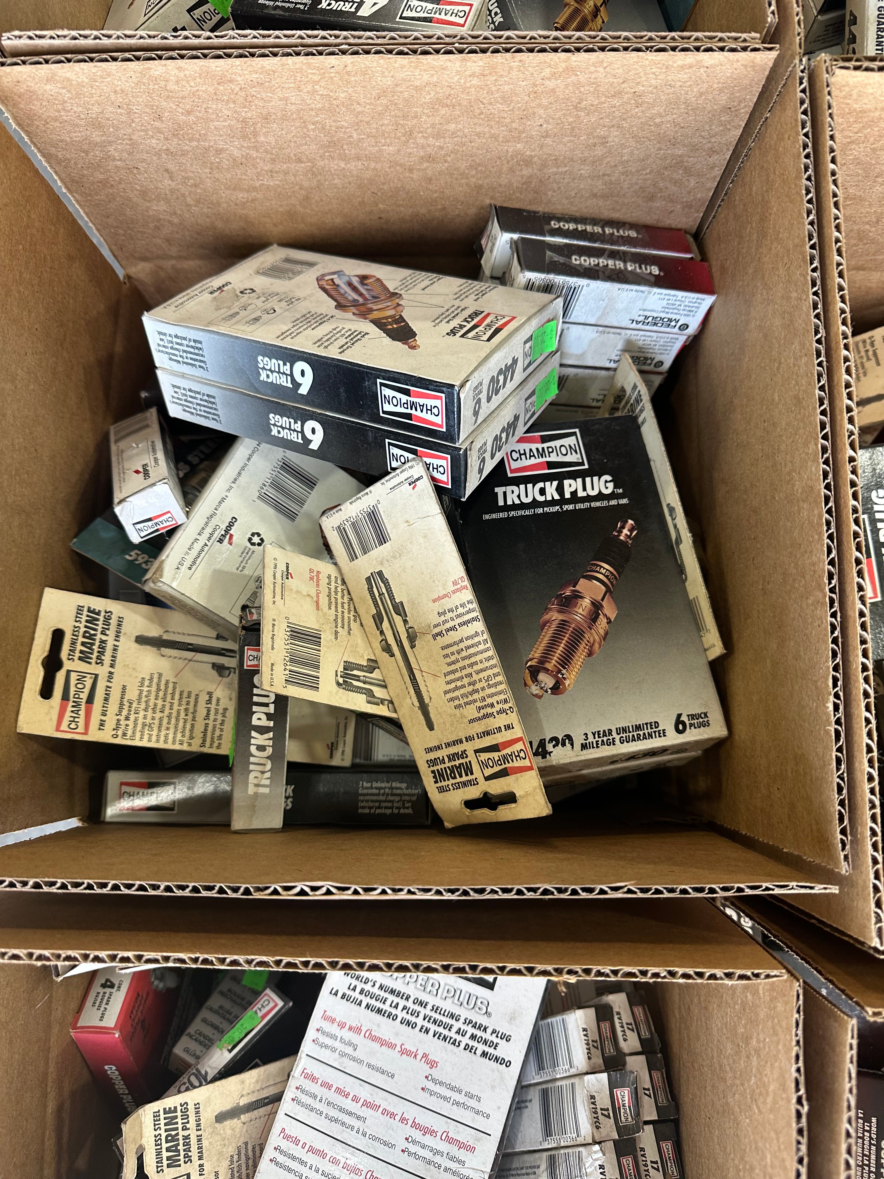 Huge Lot of Automotive Spark Plugs Champion, AC Delco, Autolite, Denso