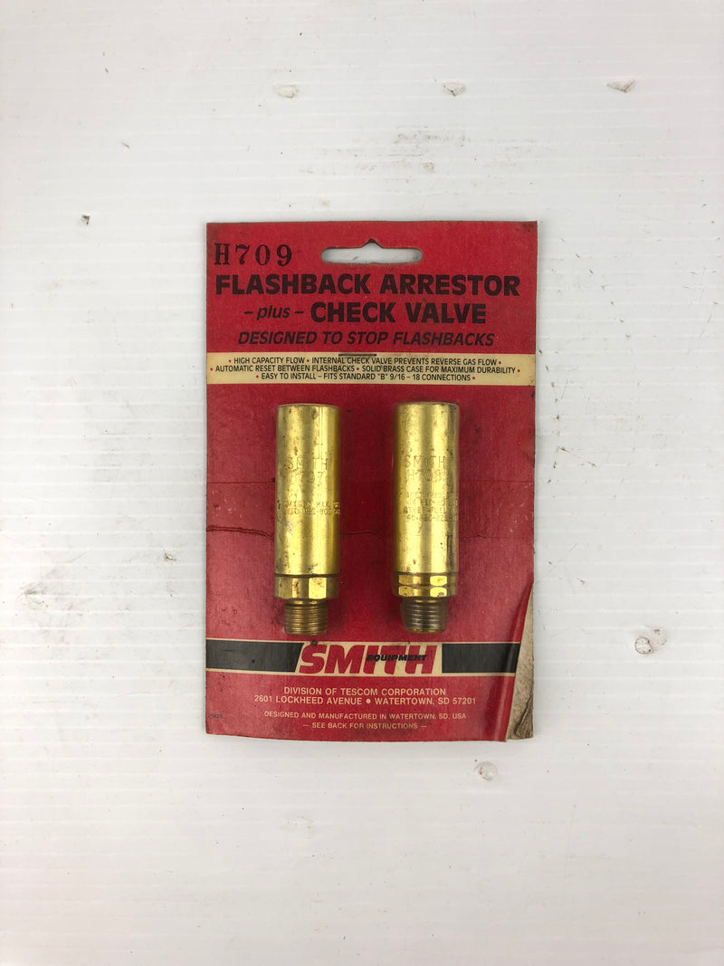 Smith H709 Flash Back Arrestor Plus Check Valve