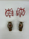 HHX SSU-3 458A Fire Sprinkler Brass with Red Wire Cage 165F/74C - Lot of 2