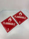 #310 Flammable 3 Red Placard Sign 11" x 11" - Lot of 2