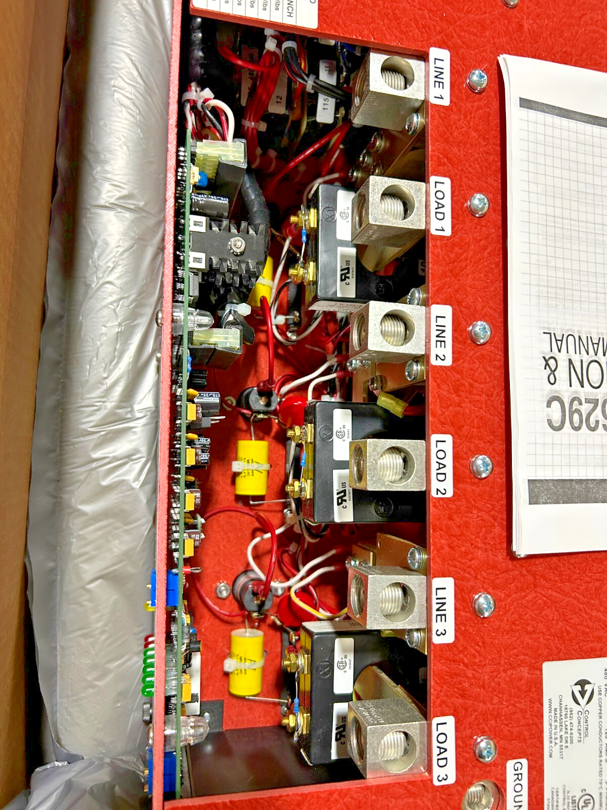 Control Concepts 3629C-V-480V-120A-4/20mA SCR Power Controller 480VAC 120A 3PH
