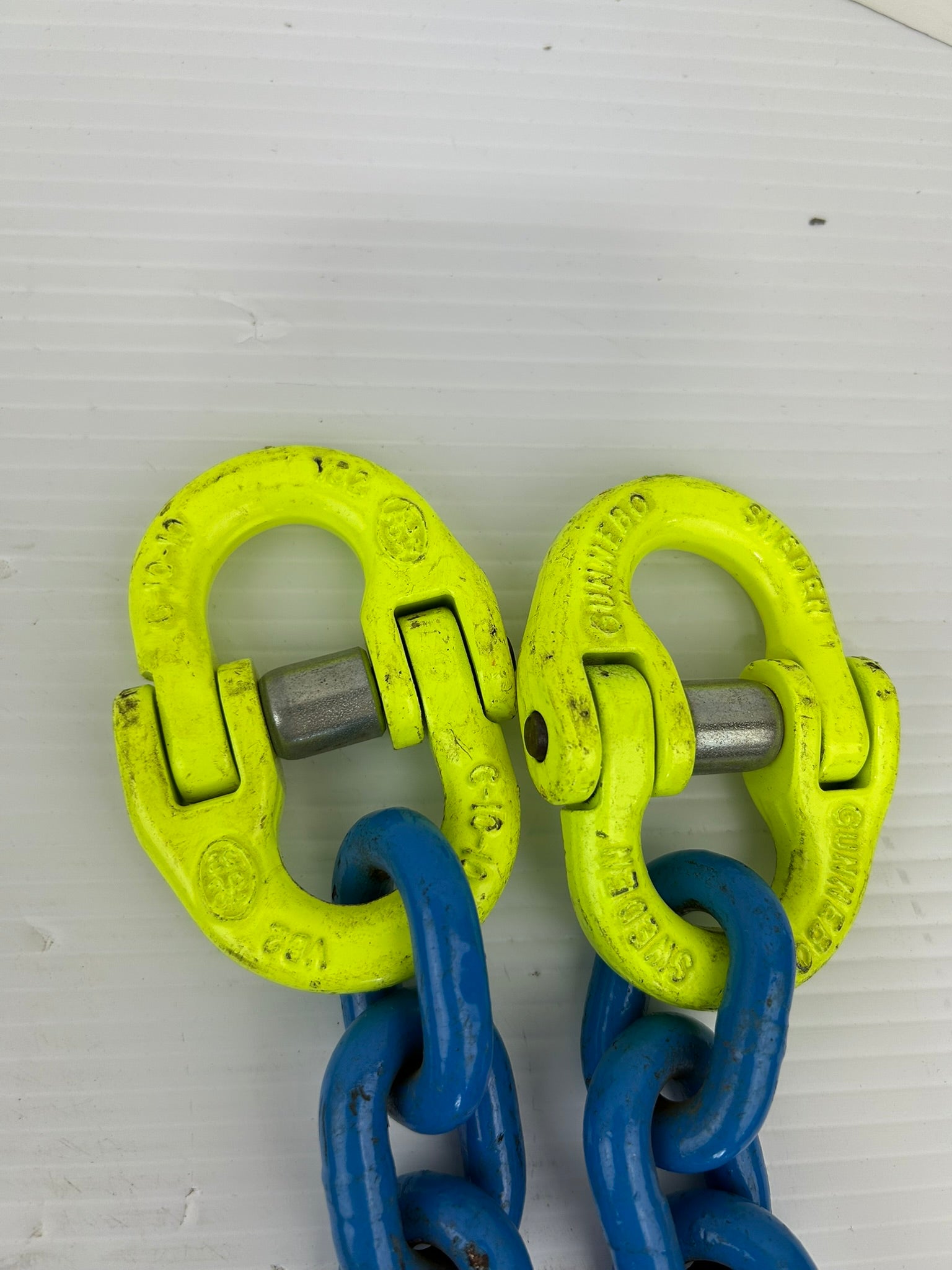 3/8" Grade 100 Alloy Chain Sling 11,300 LB WLL Single Leg Locking Hooks Lot of 3