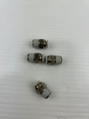 Festo 1/4" C Push in Tube Fitting - for Tube Pun and Pan - Lot of 4