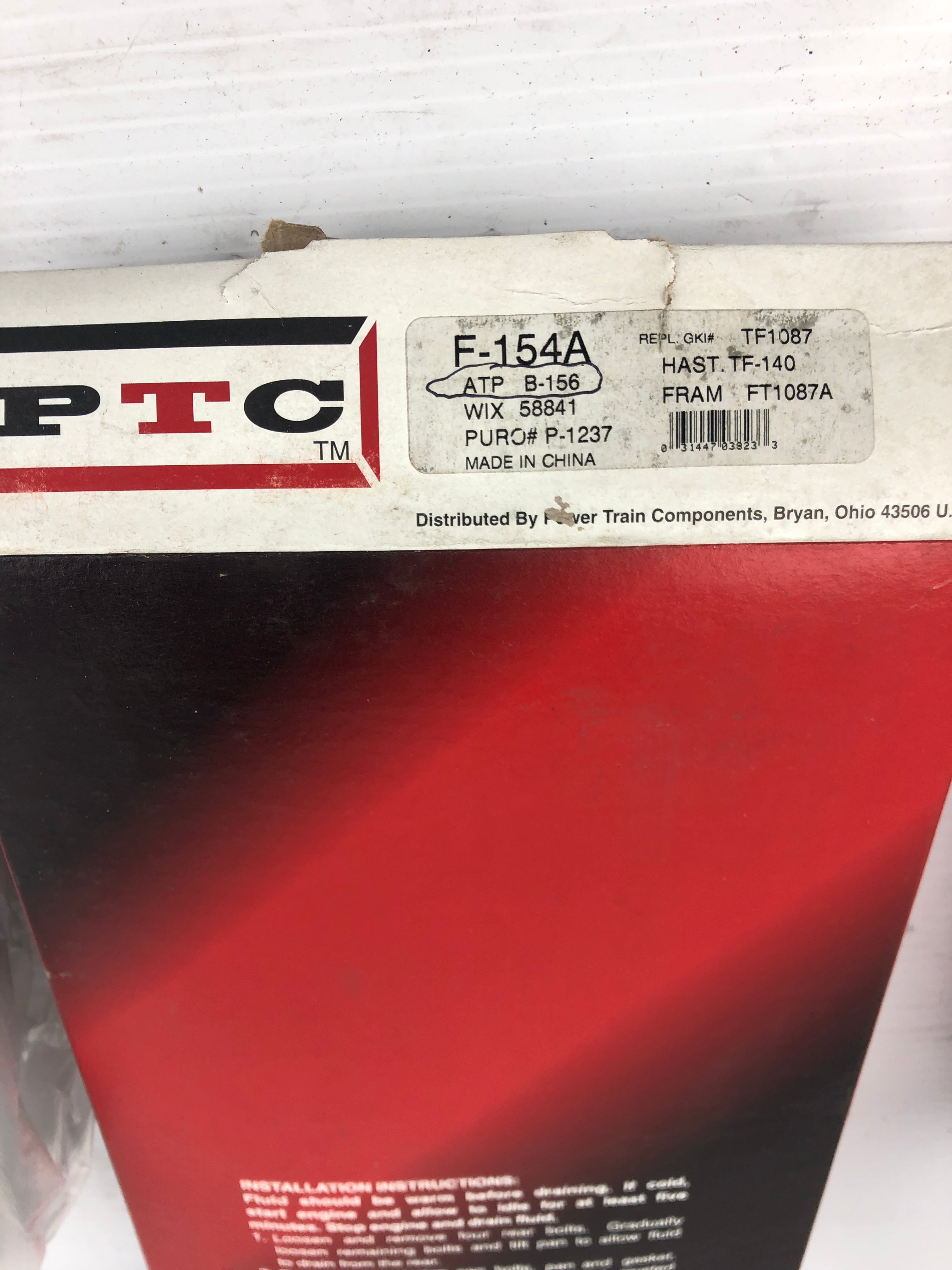 PTC F-154A Transmission Filter Kit ATP B-156