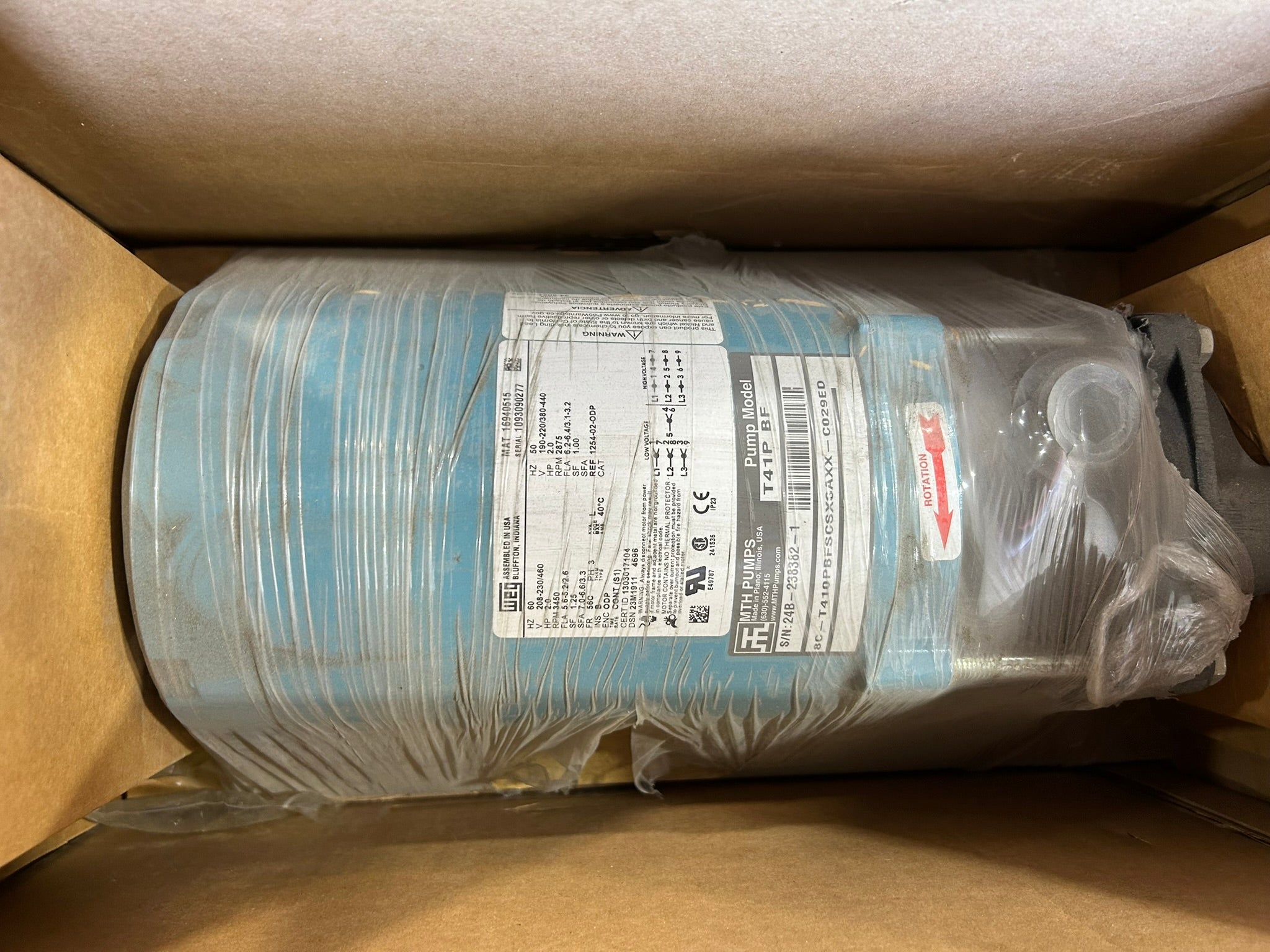 Weg 16940515 Electric Motor with MTH Pump T41P BF