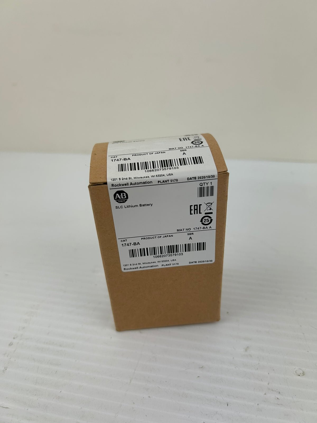 Allen Bradley 1747-BA Series A SLC Lithium Battery 3V Memory Backup - Lot of 3