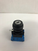 IDEC HW-CB20 Push Button Keyed Switch HW-G10 - Missing Key