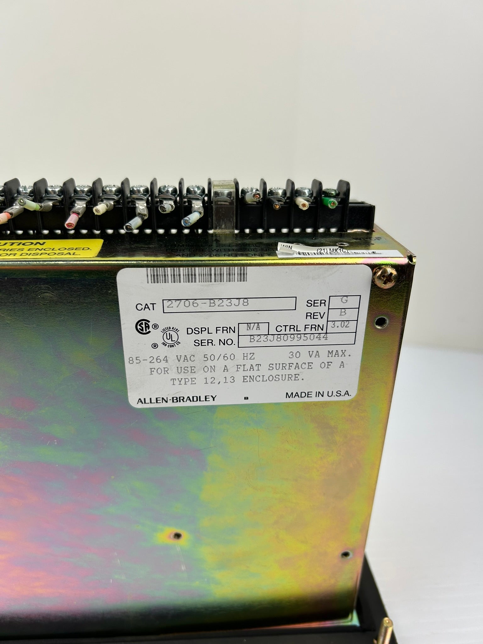 Allen Bradley Dataliner 2706-B23J8 Industrial LED Message Display Ser G Rev B