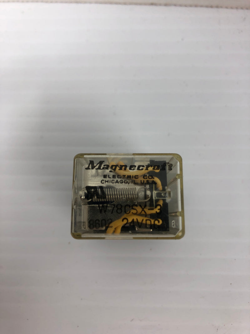 Magnecraft W78CSX-3 Relay 24VDC 1/10HP 3A