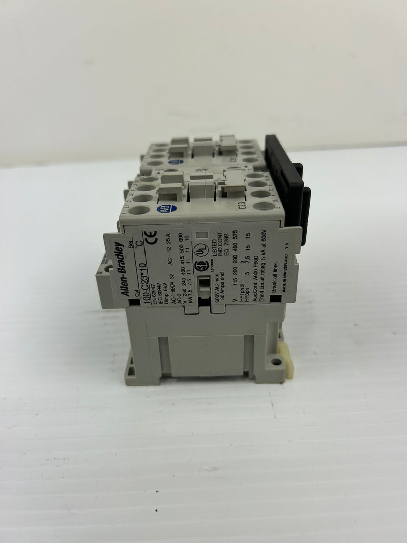 Allen Bradley 100-C23*10 Contactor Ser. C w/ 100-FSV136 - 2 Contactors Connected