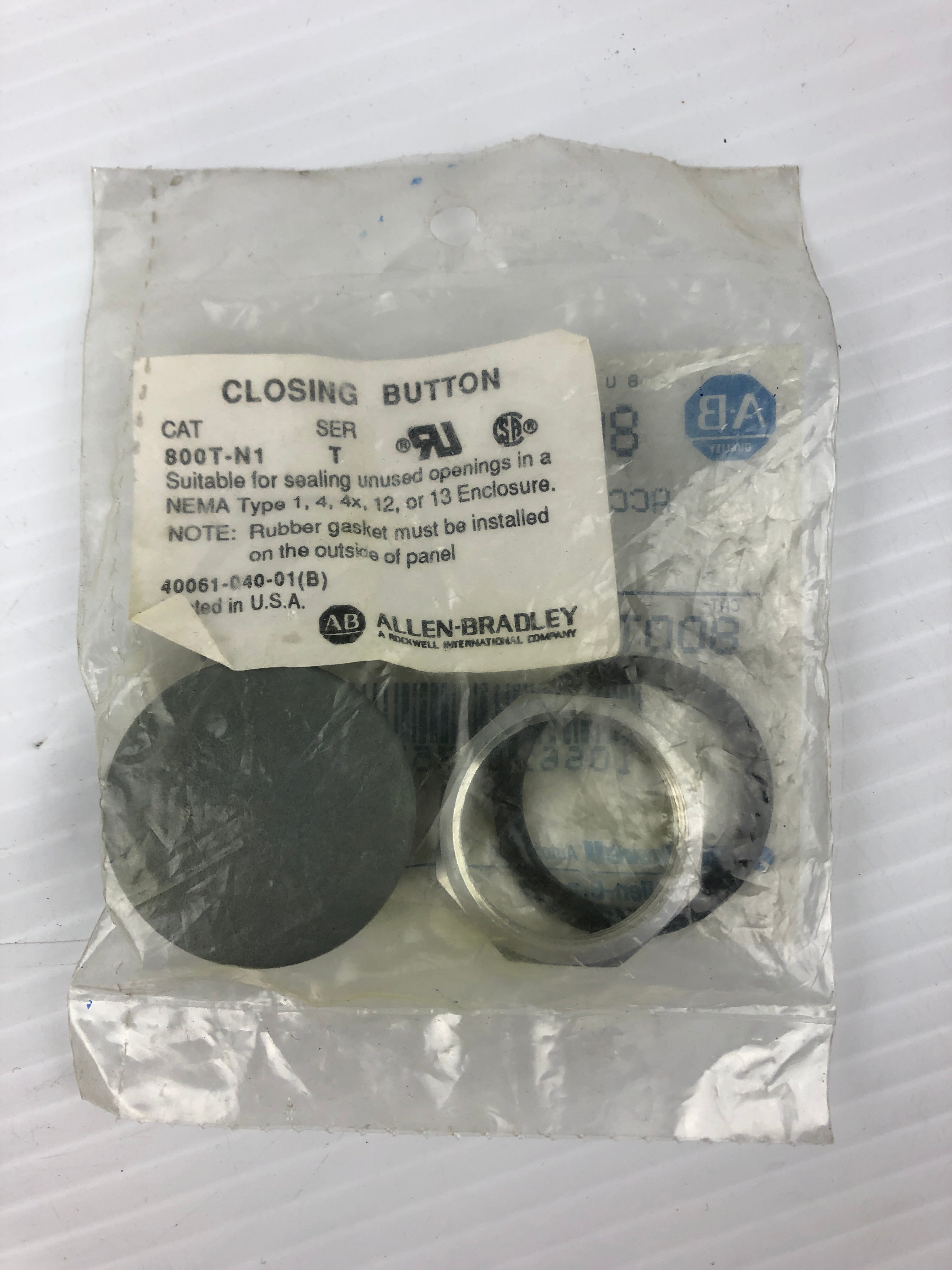 Allen-Bradley 800T-N1 Closing Button Grey