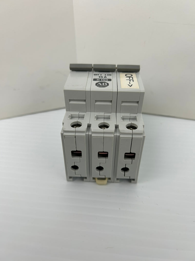 Allen-Bradley 1492-CB3 Circuit Breaker H150 Series B 480VAC 15A 3P