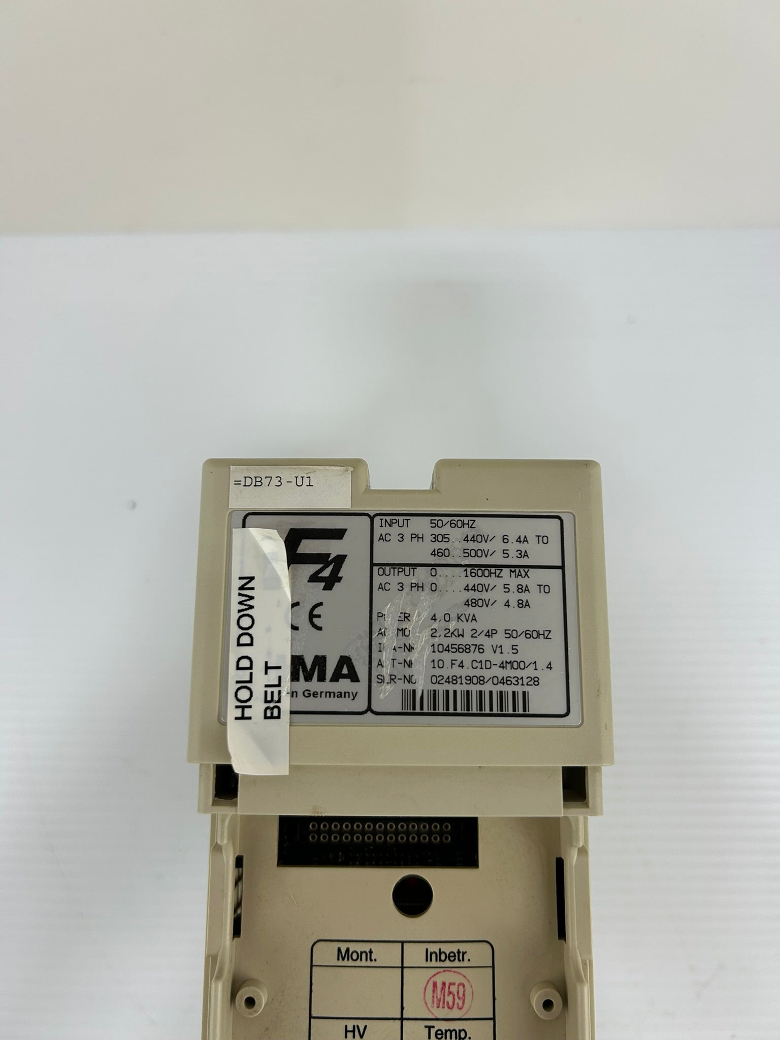 KEB Combivert F4 10.F4.C1D-4M00 V1.4 VFD Inverter Drive 2.2kW 4kVA 3PH