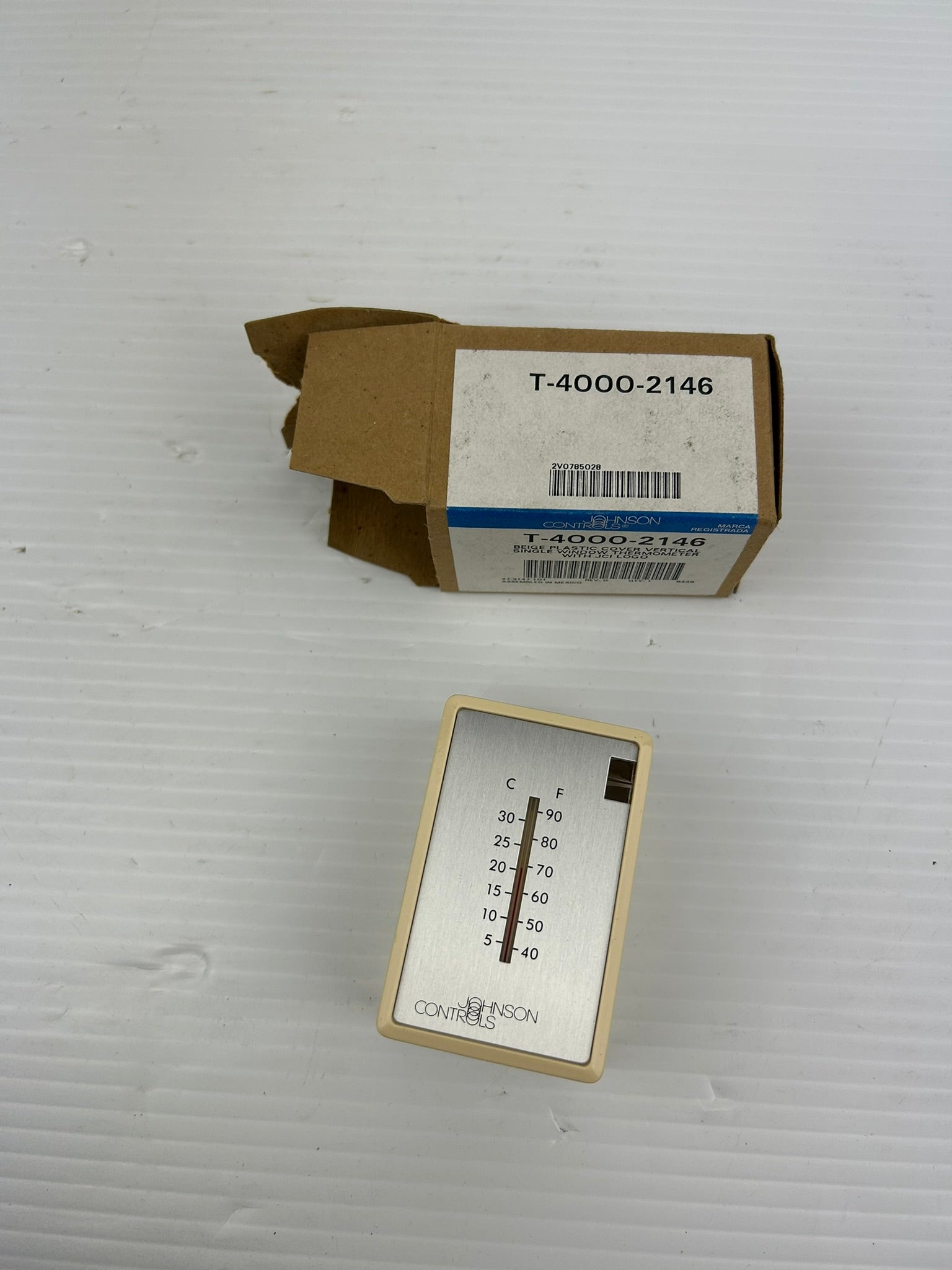 Johnson Controls T-4000-2146 Thermostat Cover Beige Plastic Vertical