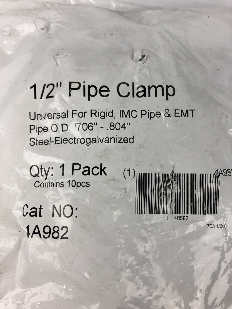 Thomas & Betts 4A982 Pipe Clamp 1/2" - 10 Bags of 10