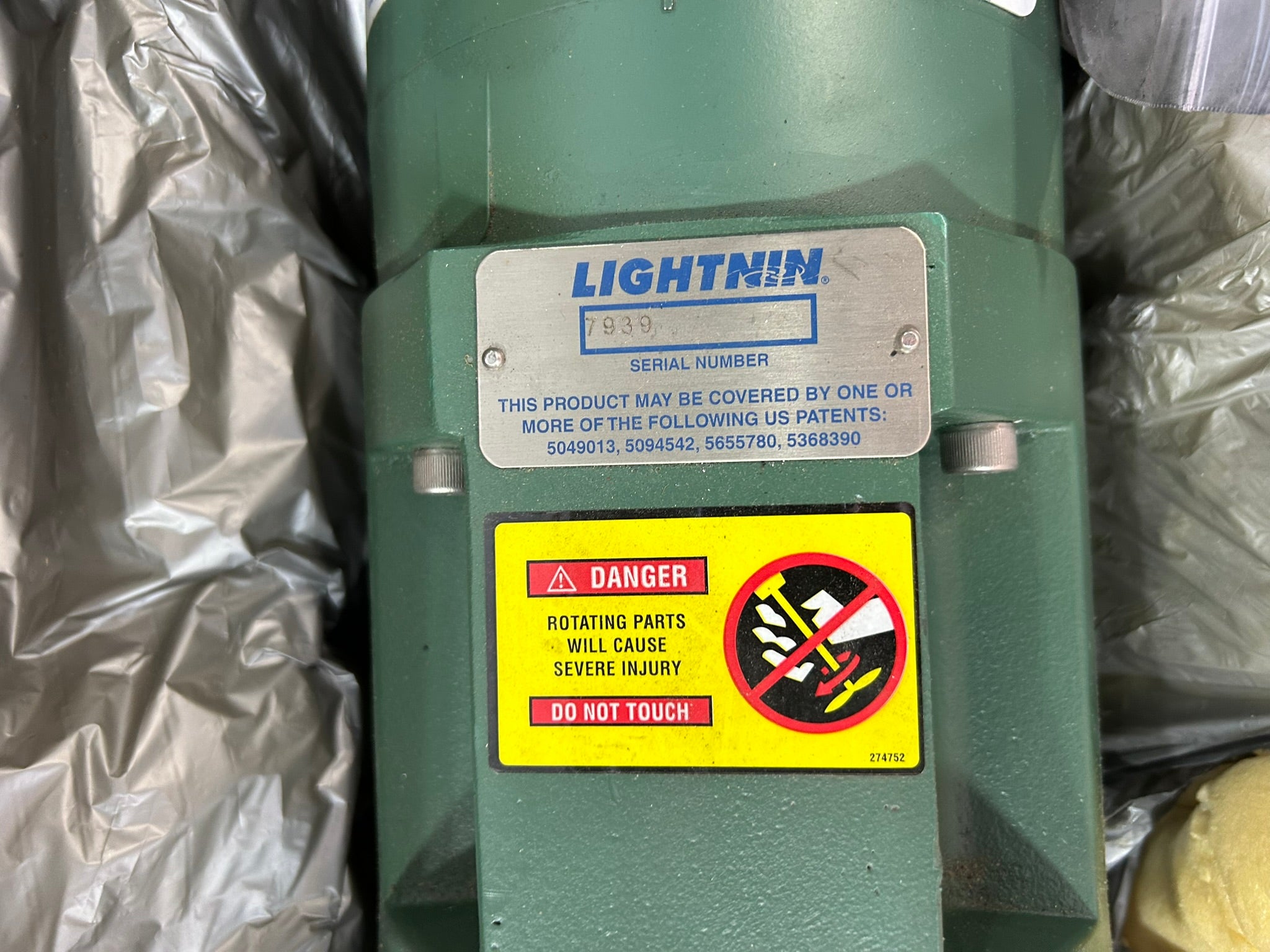 Lightnin X5S50 Mixer Agitator Drive Top-Entry 1/2 HP 1725 RPM 3 PH Motor