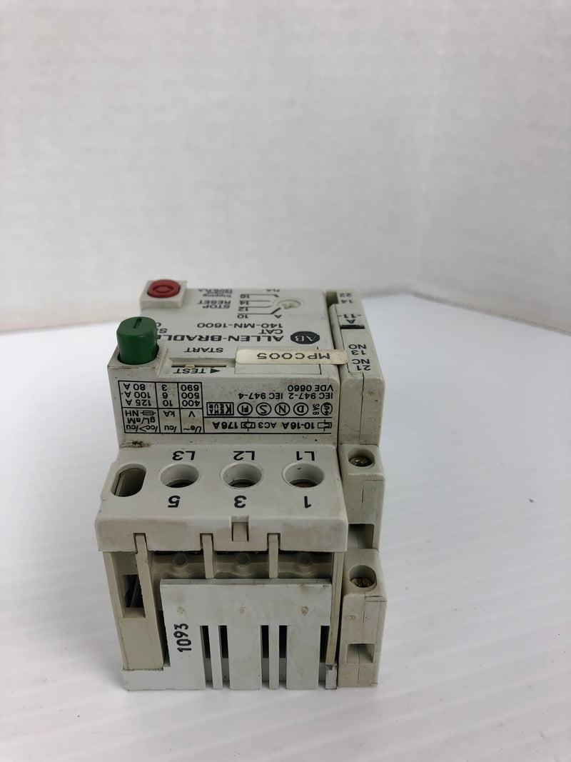 Allen Bradley 140-MN-1600 Manual Motor Starter Ser. C 660V 10A 3P