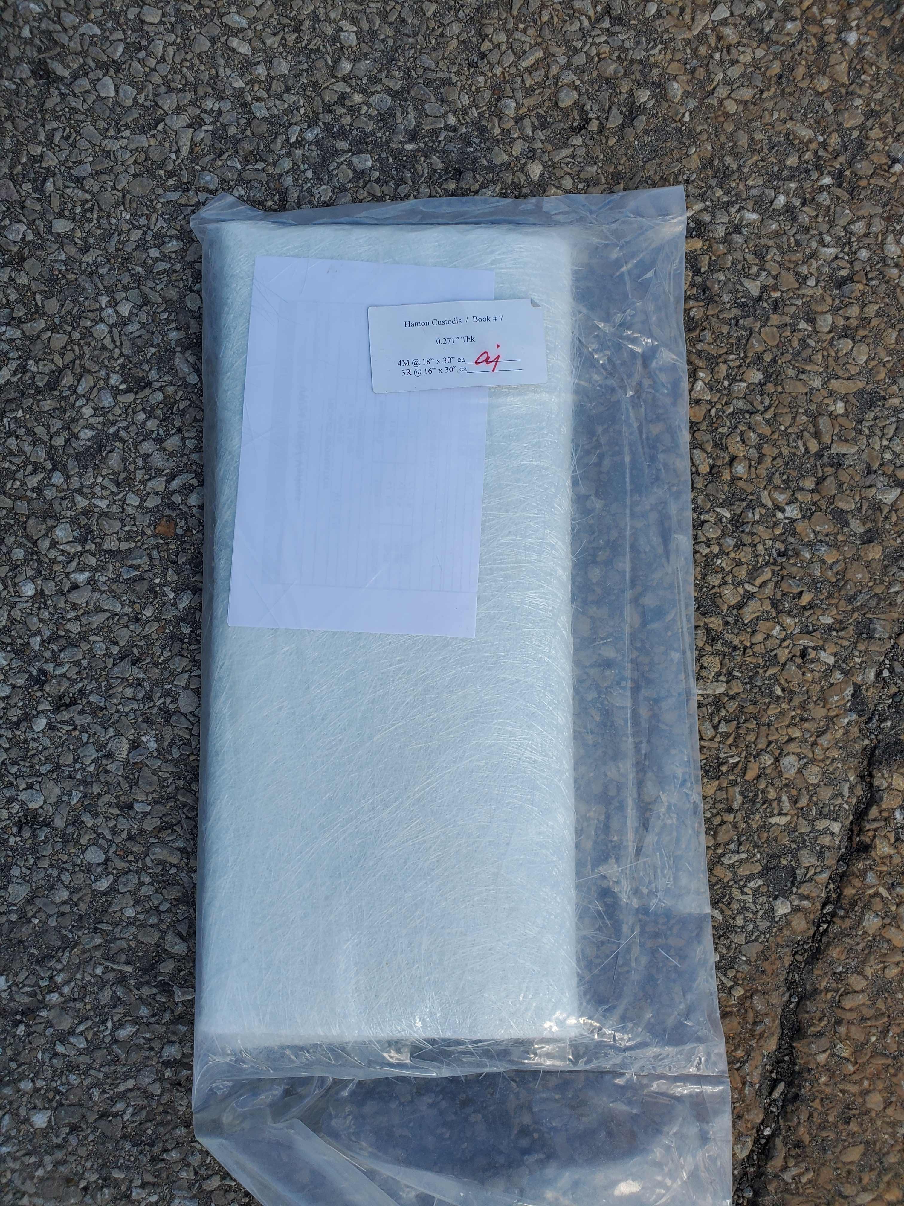 Book # 7 Fiberglass Insulation Blanket 0.271" Thick 4M @ 18" x 30"