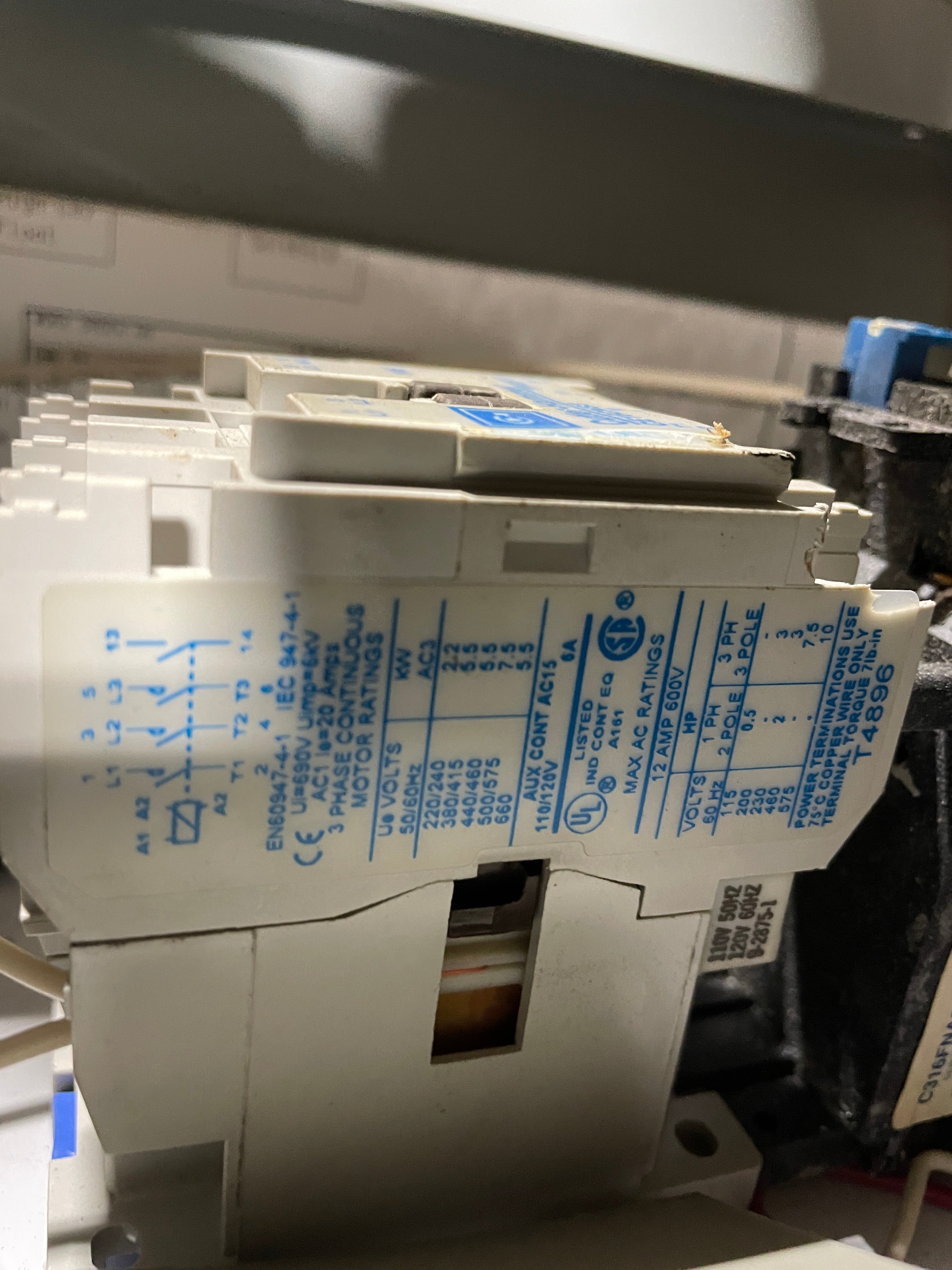 Hoffman A-10N106 Electrical Enclosure 11A 220V Type 1 with CE15CNS3 Contactor