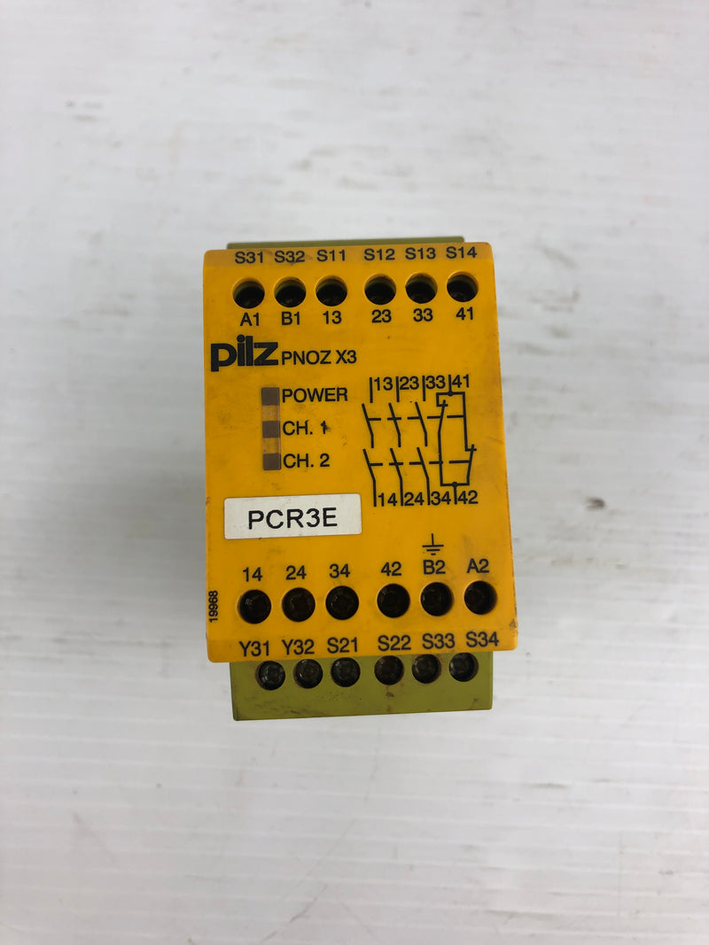 Pilz PNOZ X3 Safety Relay 24V 3n/o 1n/c 1so