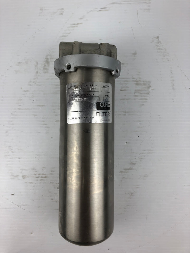 CUNO CT101 47783-01 Stainless Steel Water Filter Pneumatic