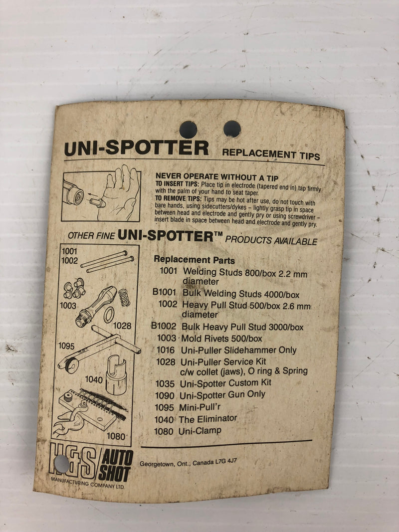 Uni-Spotter 1008 Stud Welding Tip