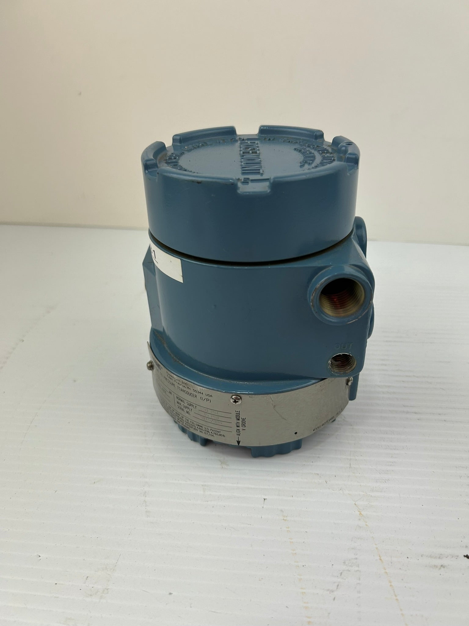 Rosemount 3311DS1J1B1 Current Pressure Transducer 3-15 PSI