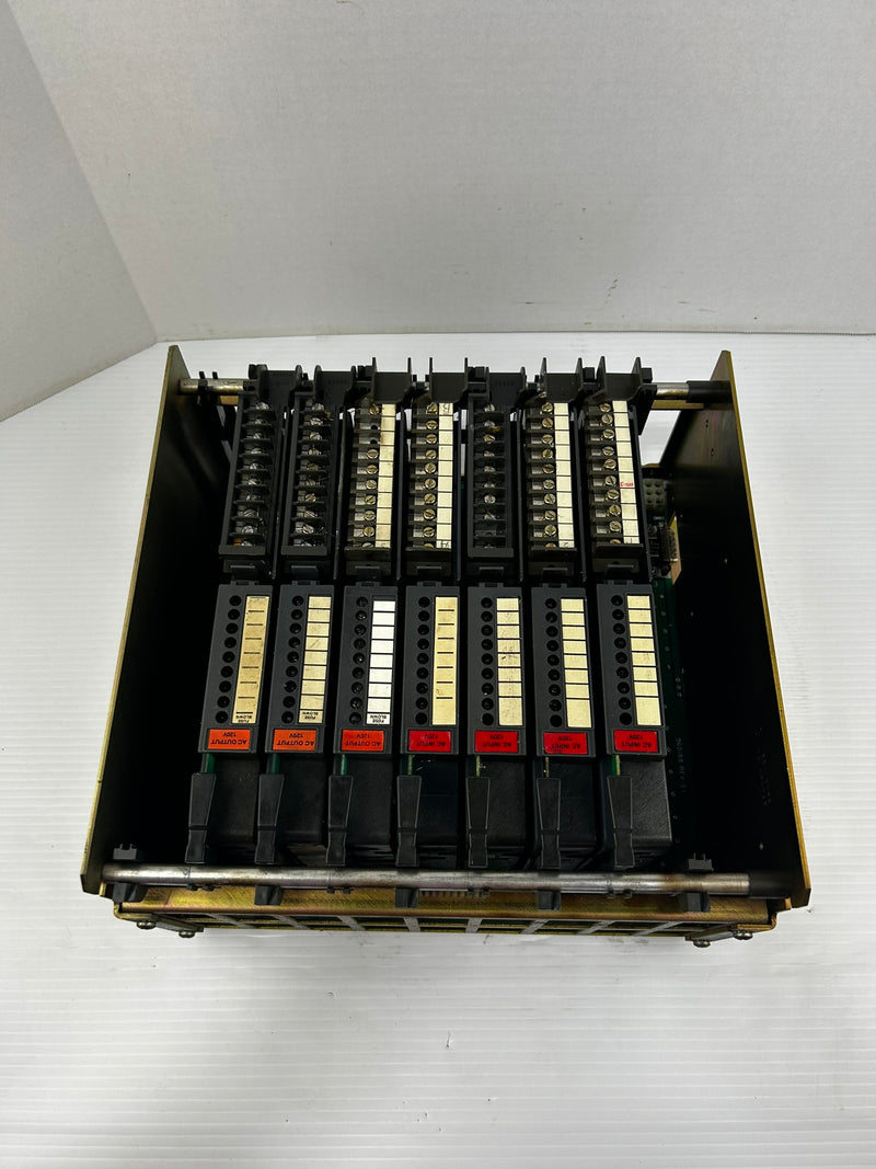 Allen Bradley 1771-A2B 8 Slot I/O Chassis PLC Rack with 7 PLC Modules