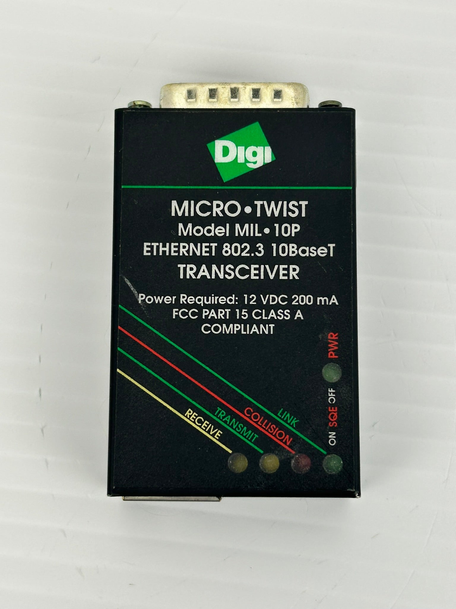 Digi MIL-10P Micro Twist Ethernet Transceiver 802.3 10BASE-T Class A ...