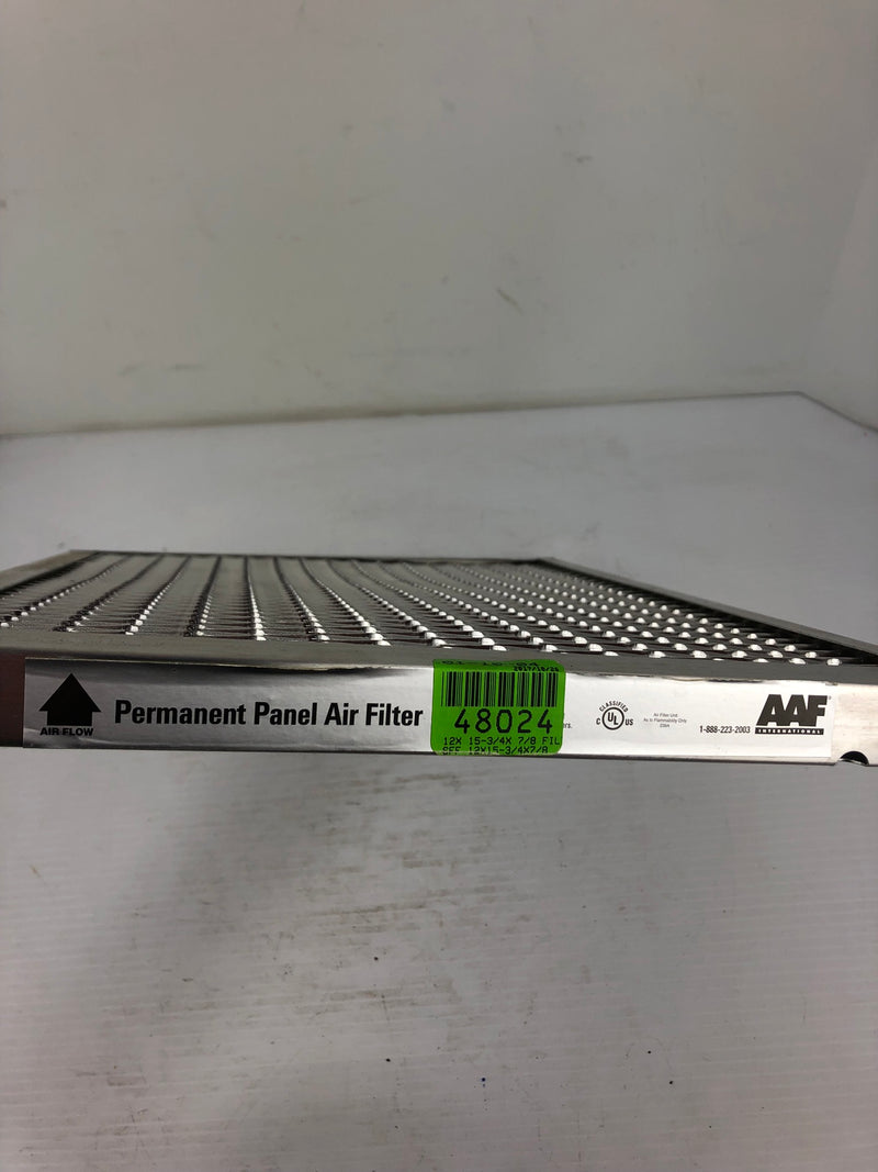 AAF 48024 Permanent Panel Air Filter 12" x 5-3/4" x 7/8" Metal