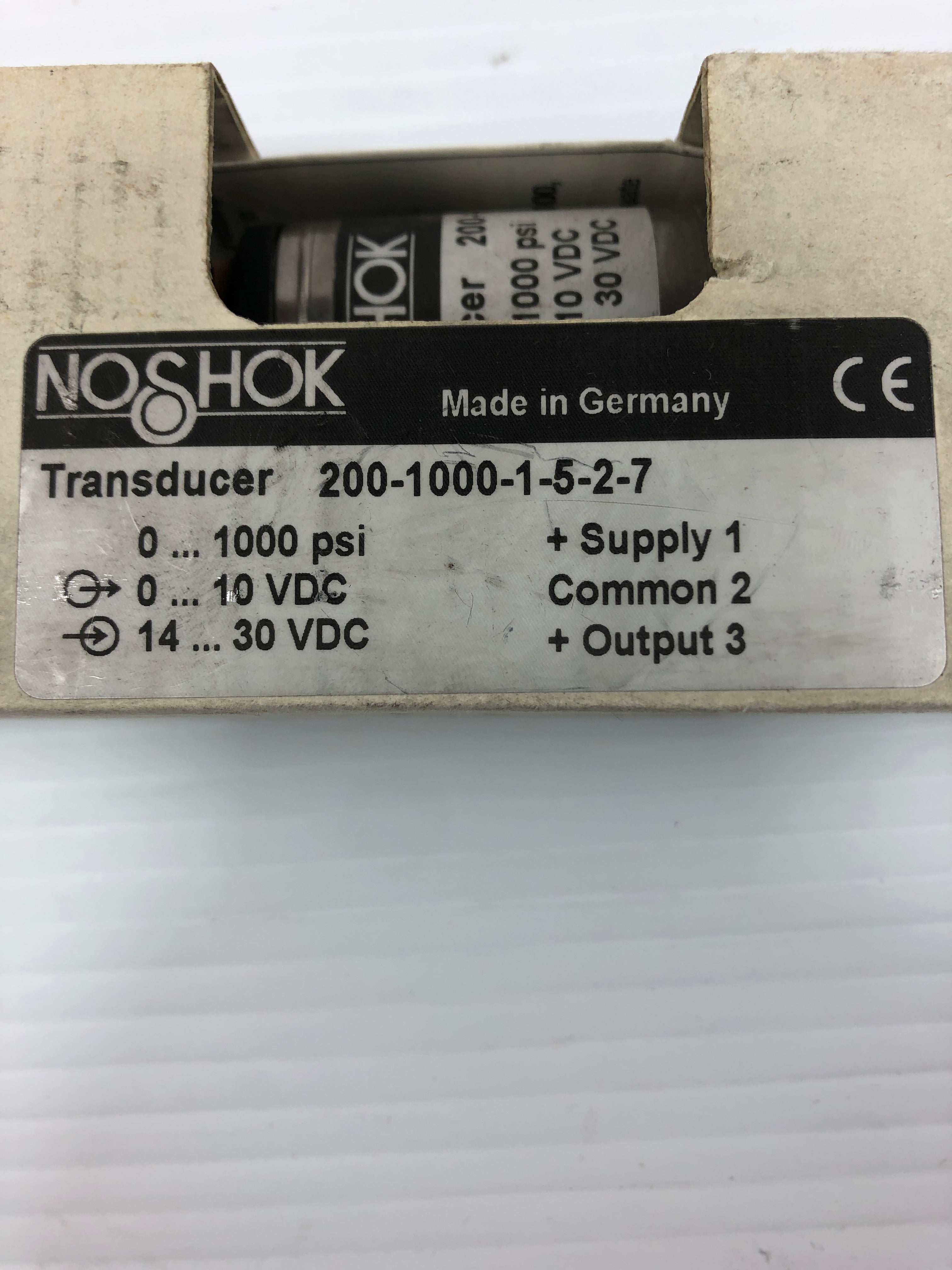 No Shok 200-1000-1-5-2-7 Transducer 0-1000 PSI