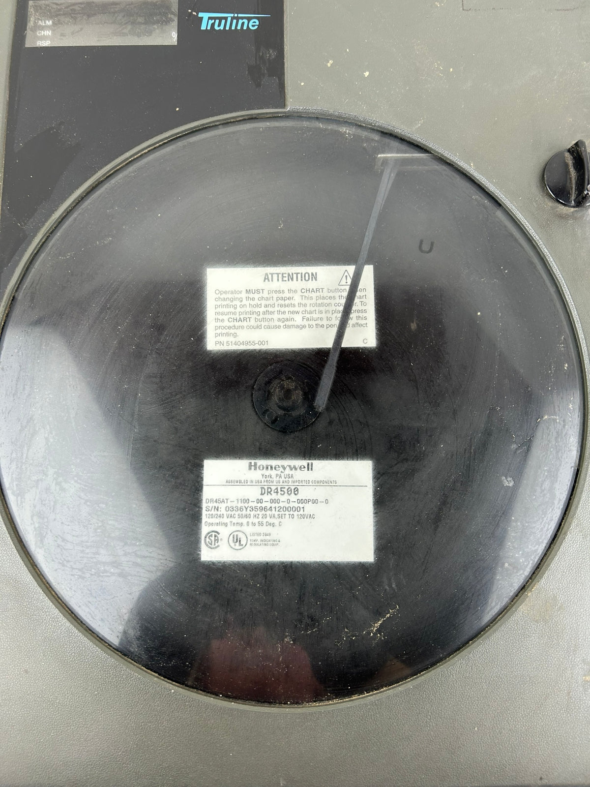 Honeywell DR4500 Truline Circular Chart Recorder DR45AT-1100-00-000-0-000P00-0