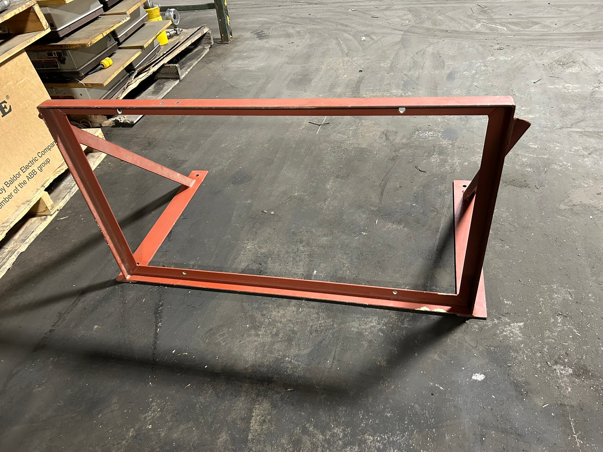 Red Forklift Battery Charger Mount Frame Holder - No Hardware
