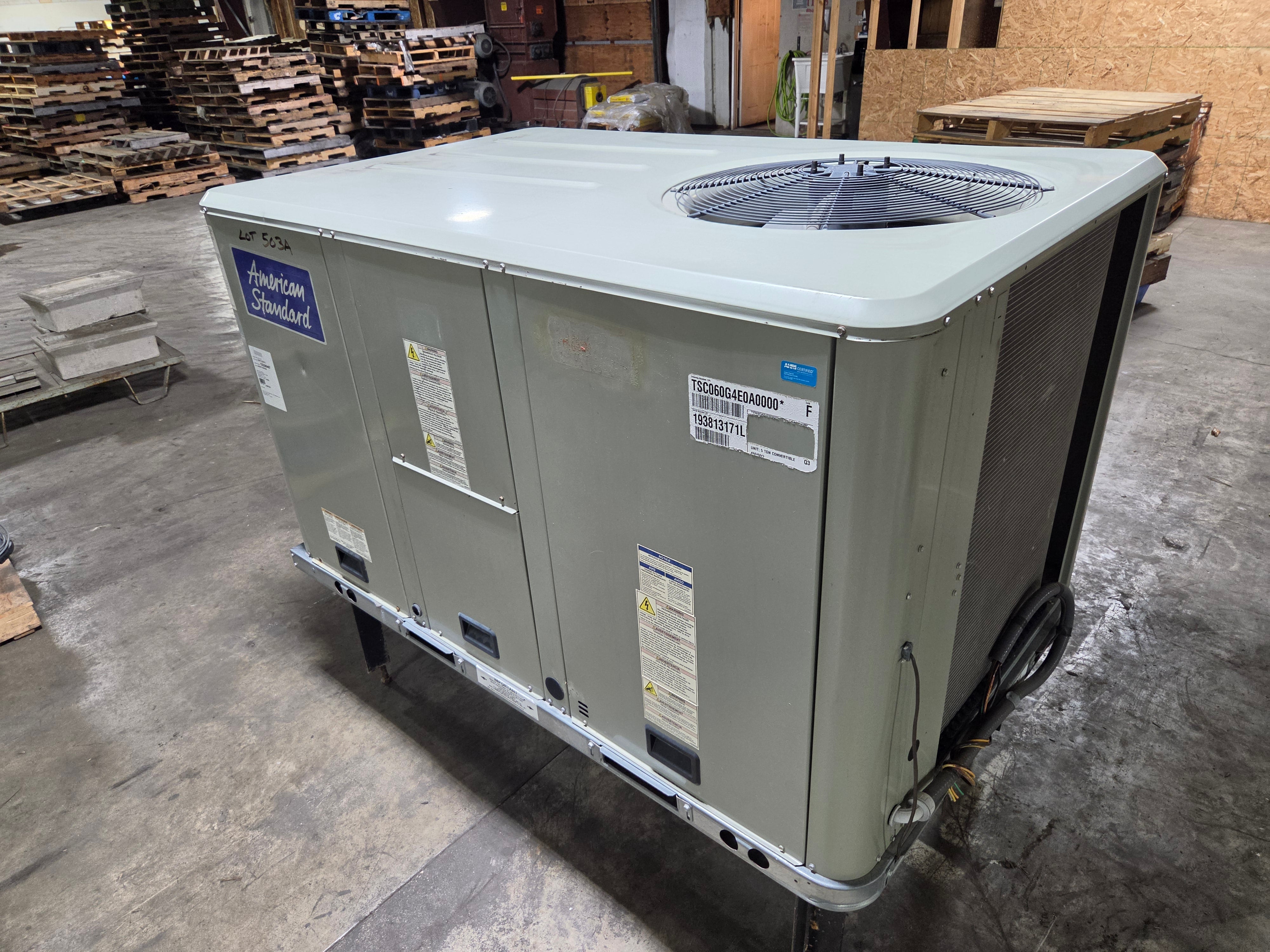 Trane American Standard TSC060G4E0A0000* 5 Ton Convertible AC Unit 460V 60Hz 3PH
