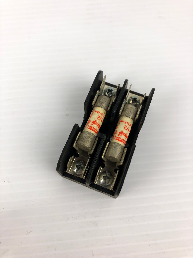 Ferraz Shawmut 30312 Fuse Holder with 2 Fuses ATQ1/2