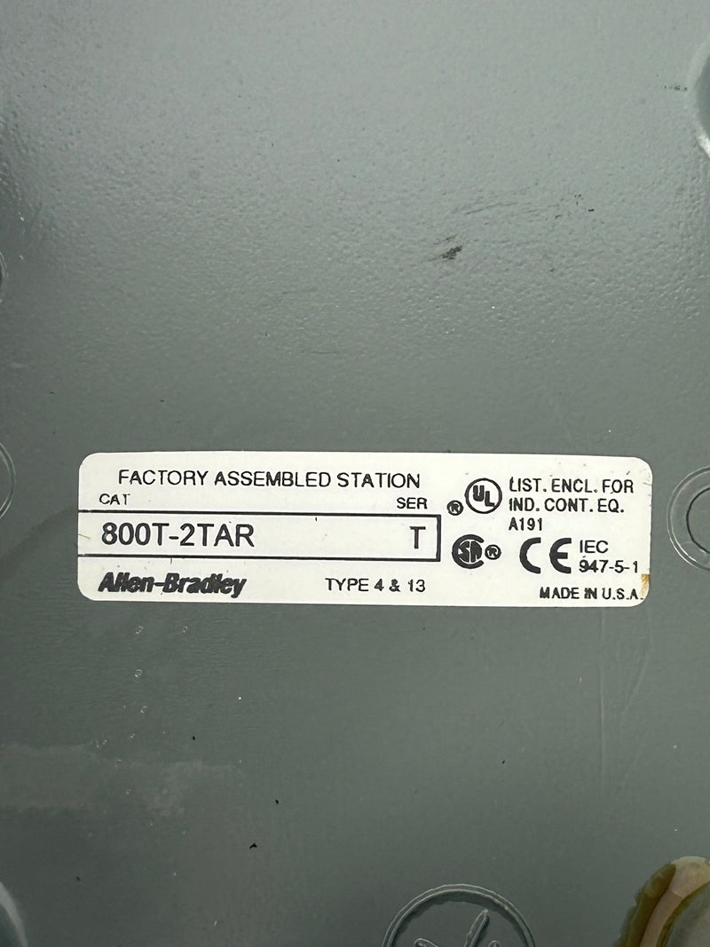 Allen-Bradley 800T-2TAR Start/Stop Push Button Station Series T Type 4 & 13