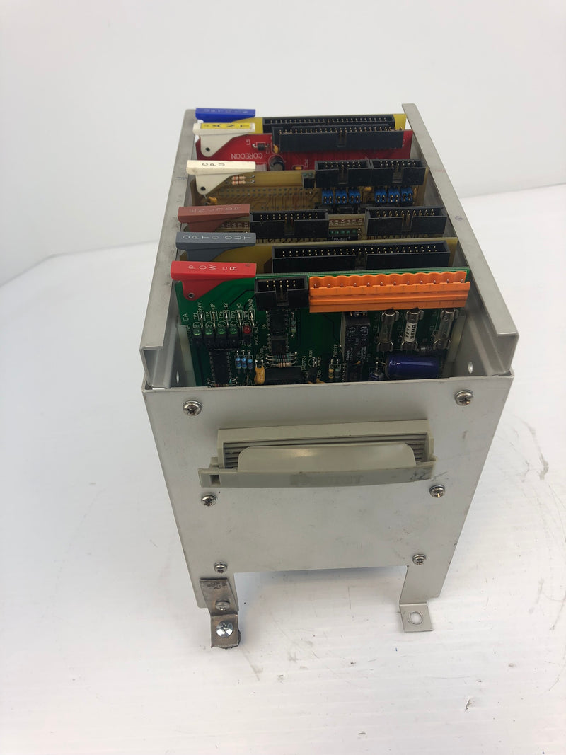 Micro-Aide 80-MB8 Circuit Board PLC Slot Rack Corecon Includes 6 Boards