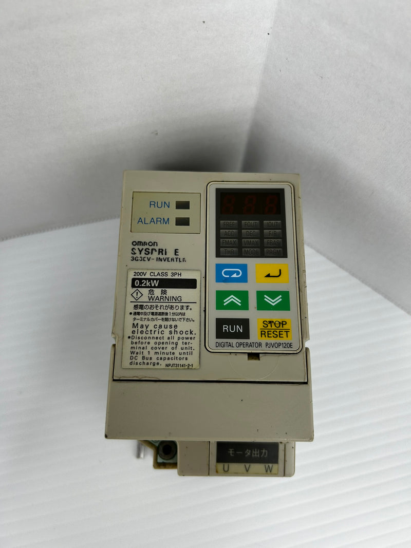 Omron 3G3EV-A2002 Inverter Drive 3G3EV 0.6kVA 0.2kW 230V 1.5A 3PH 50/60Hz