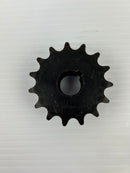 IDC H40B15F-3/4 Sprocket 15 Teeth 2.59" OD x 1.8" x 0.74" ID (0.84" with Keyway)