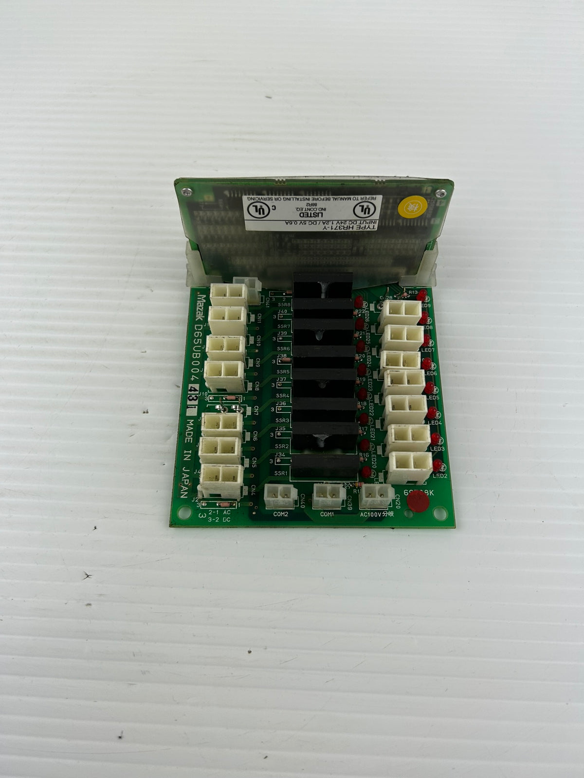 Mazak HR371-Y CNC Relay Output Board D65UB004 431 24V 1.2A 5VDC 0.6A PCB