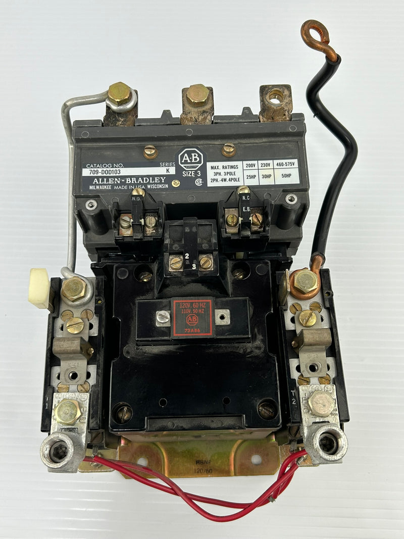 Allen-Bradley 709-D0D103 Motor Starter Contactor Series K Size 3