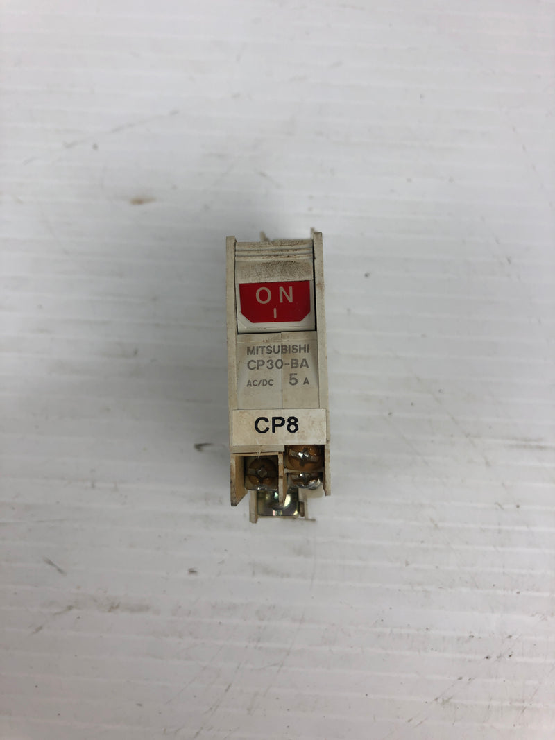 Mitsubishi CP30-BA Circuit Breaker Protector 250V 5A 1P 50/60Hz - No Covers