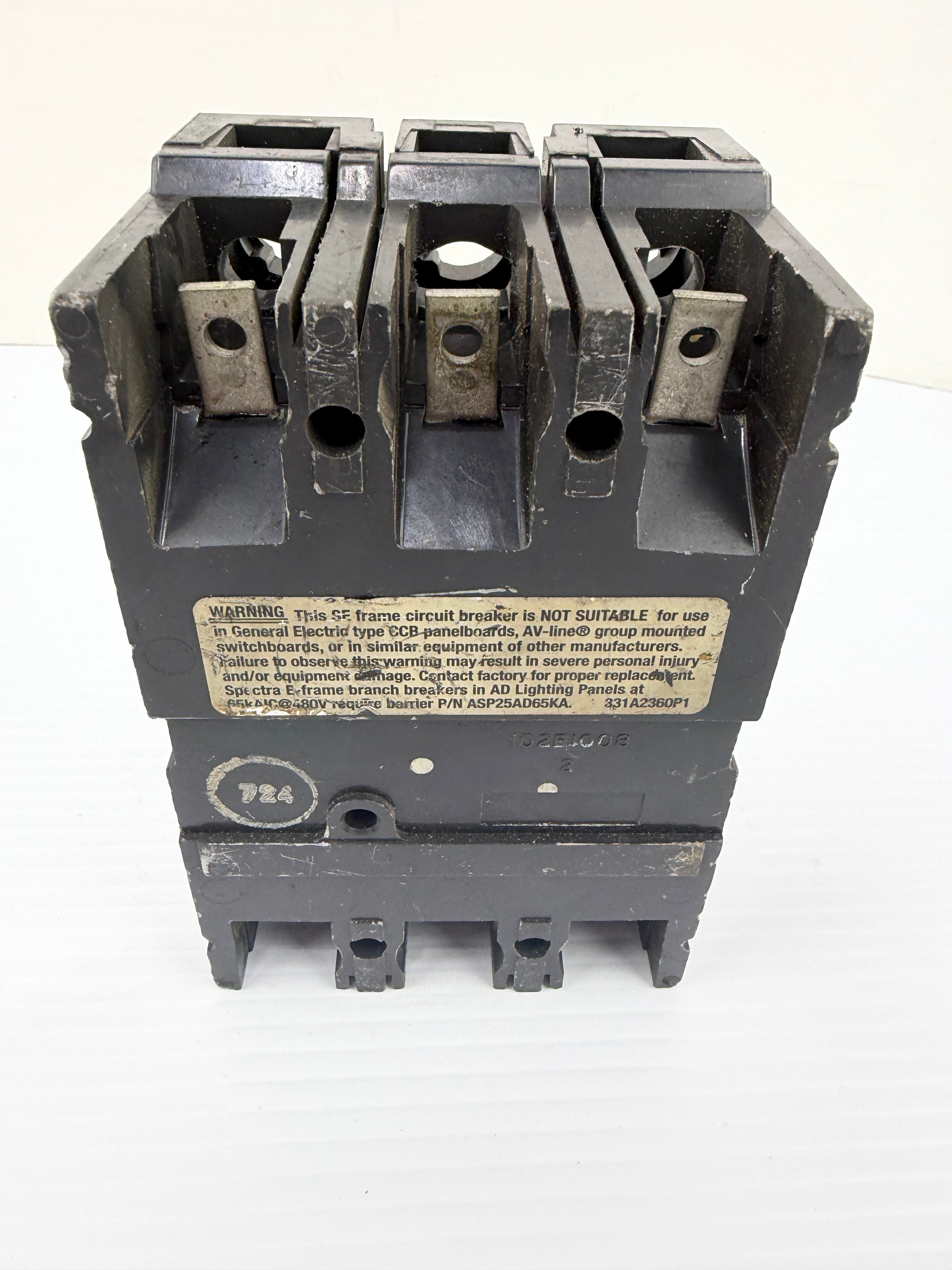 GE Spectra Circuit Breaker SELA36AT0060 60 Amp 600 VAC 3 Pole Used
