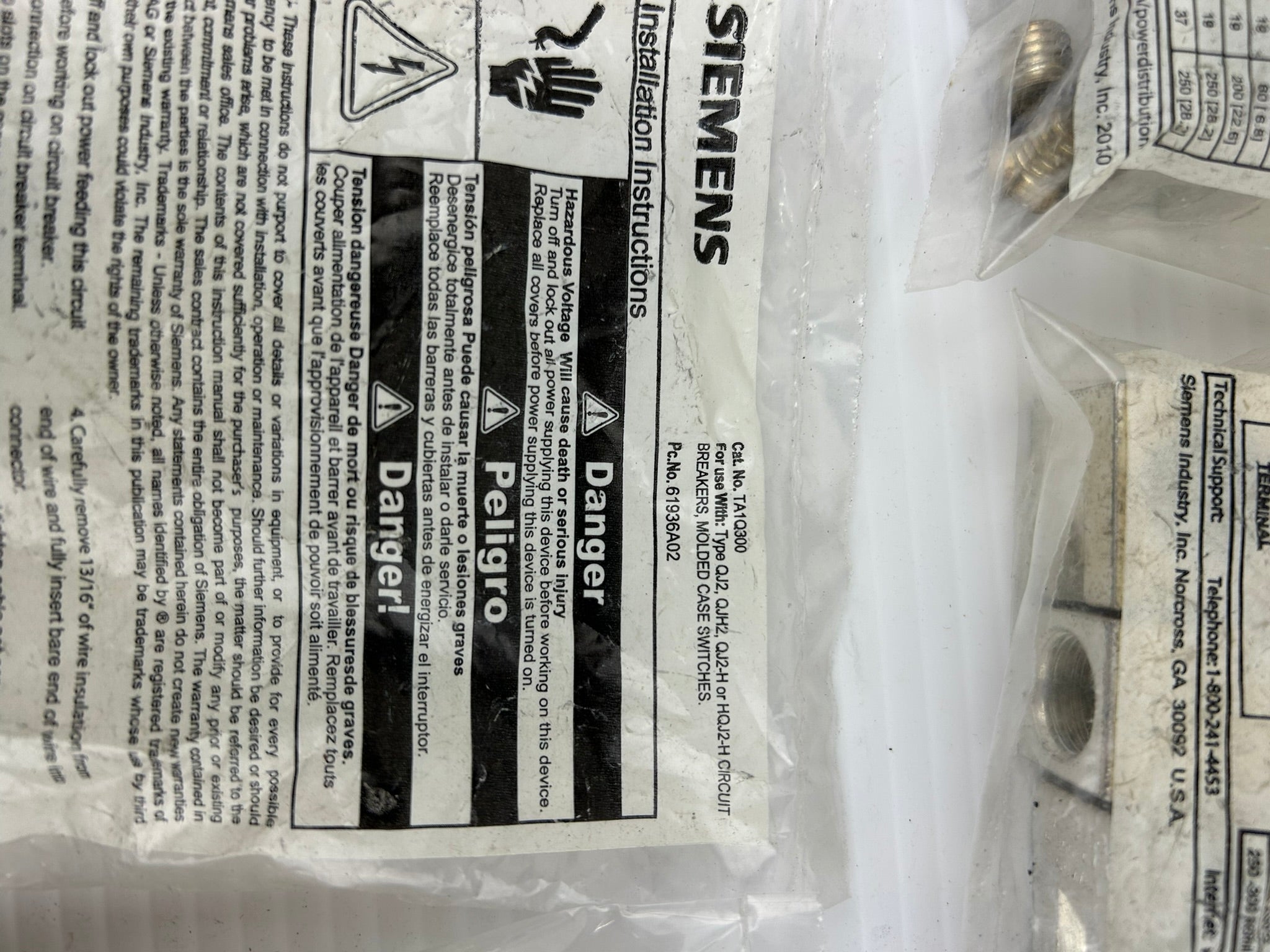 Siemens TA1Q300 Wire Grip Kit - Lot of 5