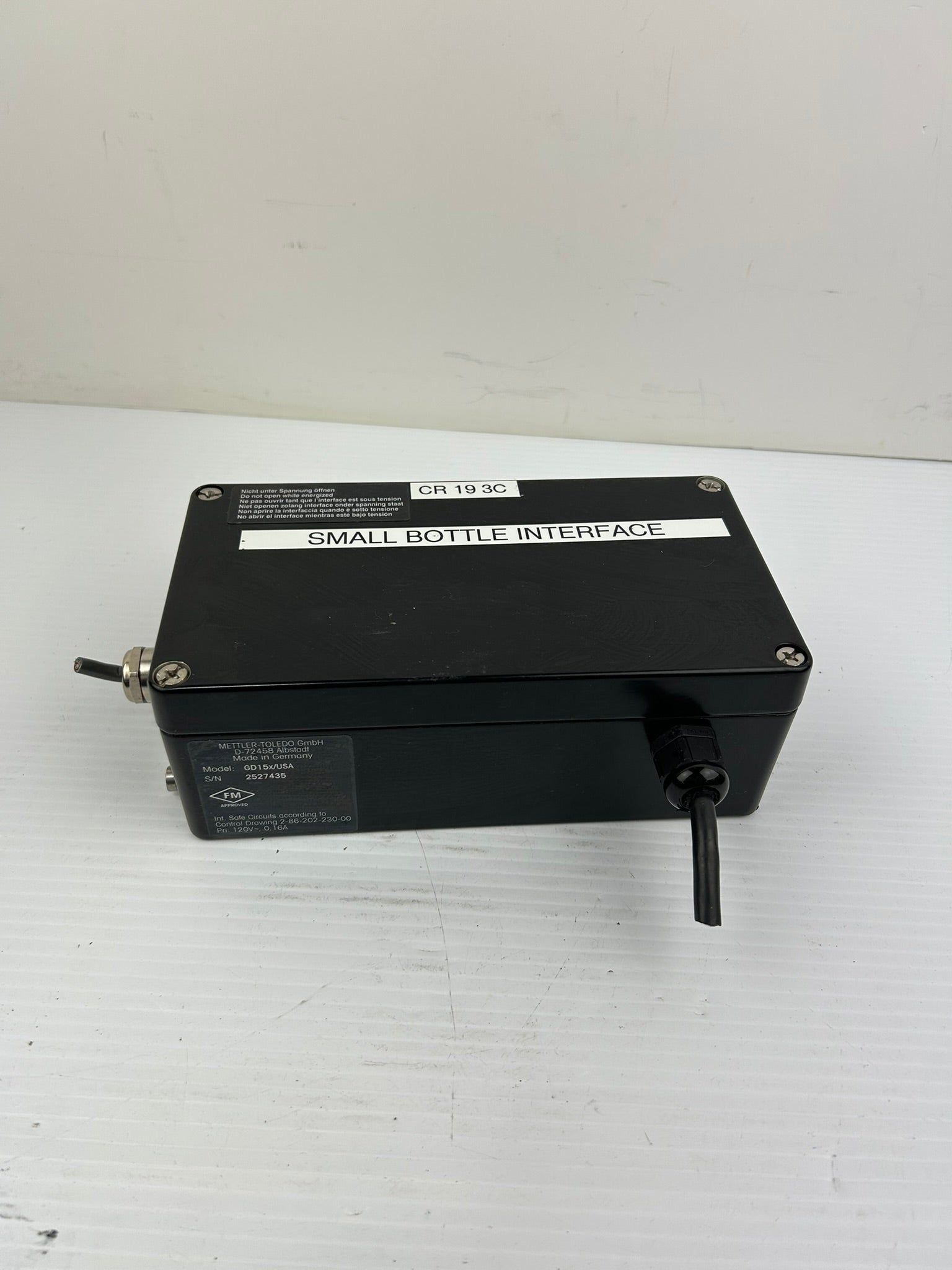 Mettler Toledo GD15X/USA Power Supply Converter D-72458 GmbH - No Cords